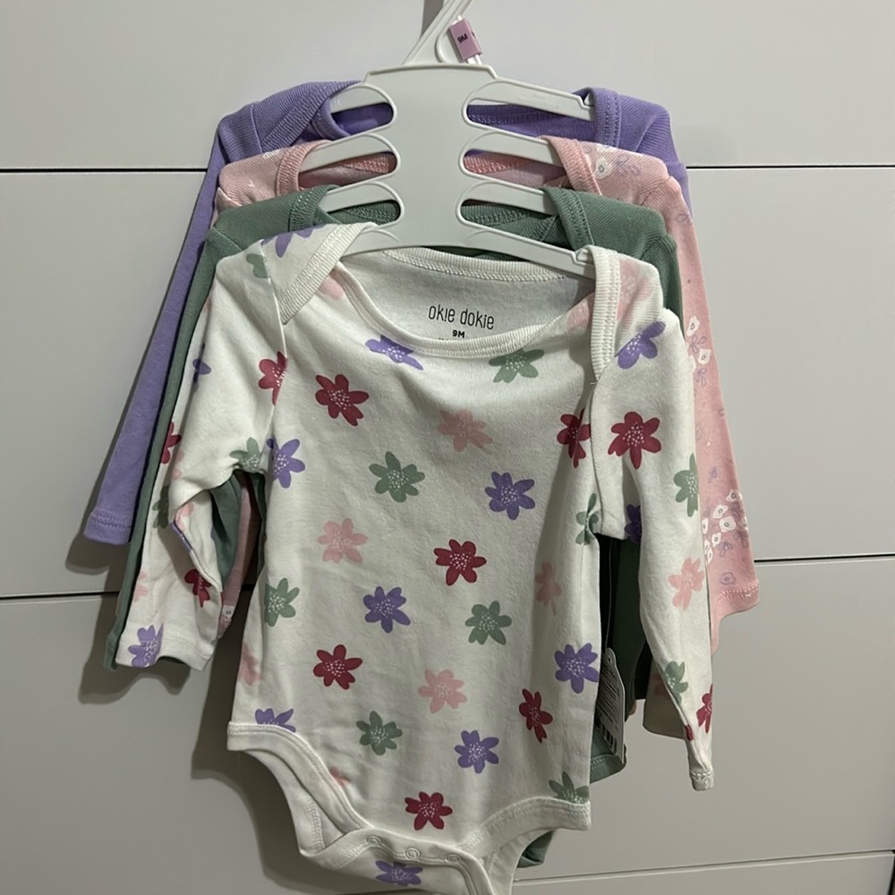 NWT Okie Dokie babygirl 4 piece long sleeves 6-9m